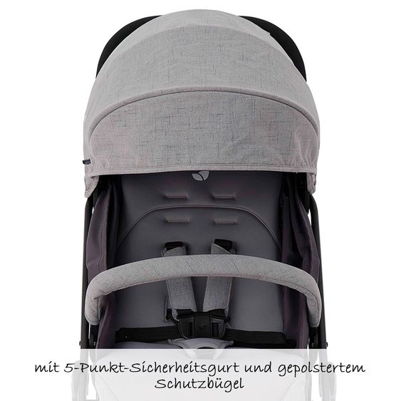 joie Buggy Tourist inkl. Adapter, Regenschutz und Transporttasche - Gray Flannel