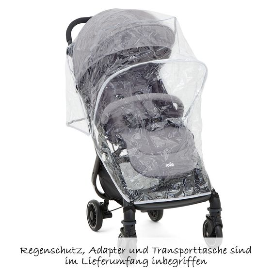 joie Buggy Tourist inkl. Adapter, Regenschutz und Transporttasche - Gray Flannel