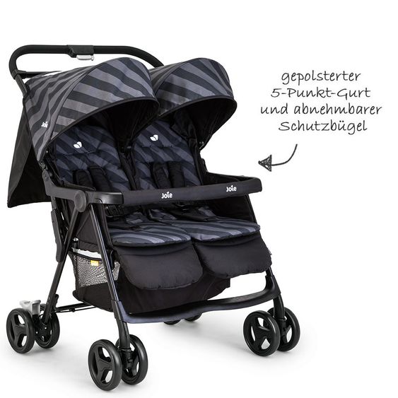 joie Geschwister- & Zwillingsbuggy AireTwin inkl. Regenschutz - Liquorice