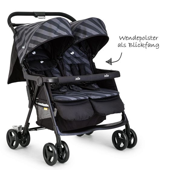 joie Geschwister- & Zwillingsbuggy AireTwin inkl. Regenschutz - Liquorice
