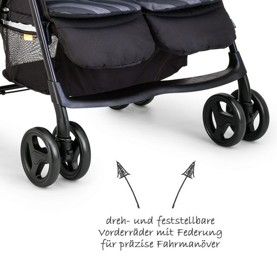 joie Geschwister- & Zwillingsbuggy AireTwin inkl. Regenschutz - Liquorice