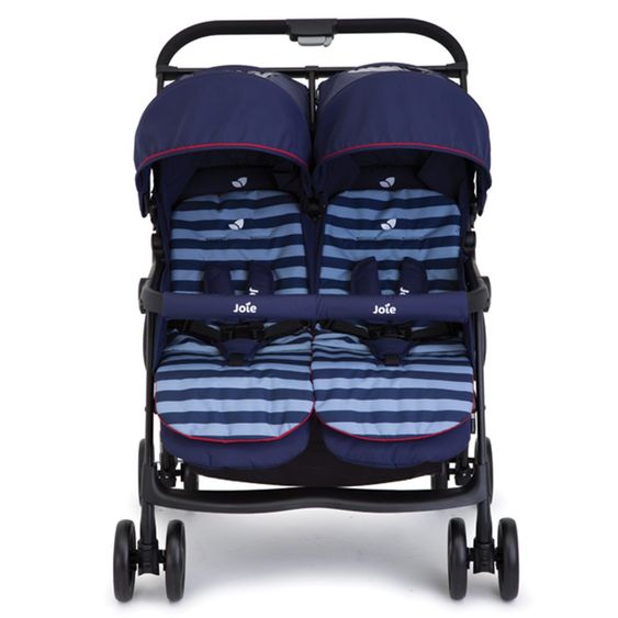 joie Geschwister- & Zwillingsbuggy AireTwin inkl. Regenschutz - Nautical Navy