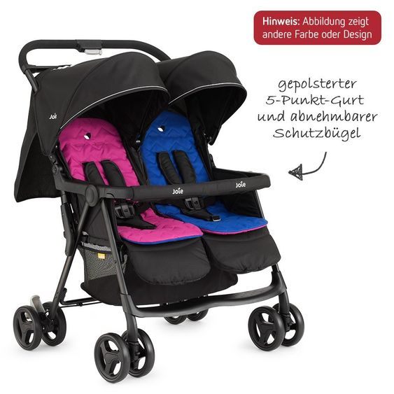 joie Geschwister- & Zwillingsbuggy AireTwin inkl. Regenschutz - Nautical Navy