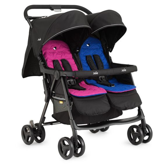 joie Geschwister- & Zwillingsbuggy AireTwin inkl. Regenschutz - Pink Blue