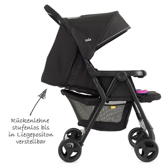 joie Geschwister- & Zwillingsbuggy AireTwin inkl. Regenschutz - Pink Blue