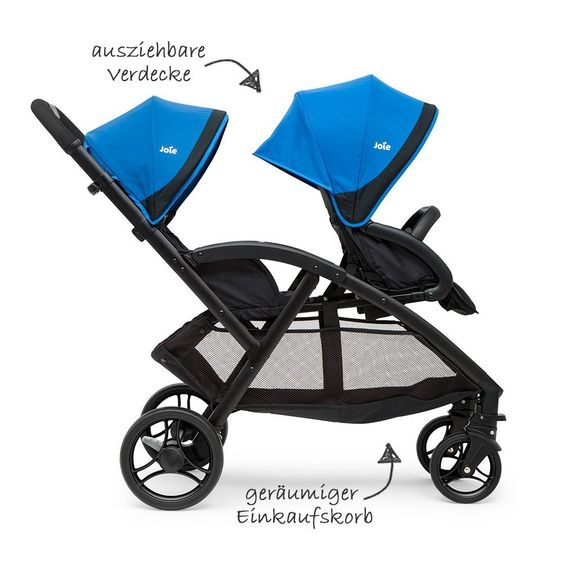joie Geschwisterwagen Evalite Duo inkl. Regenschutz- Blue Bird