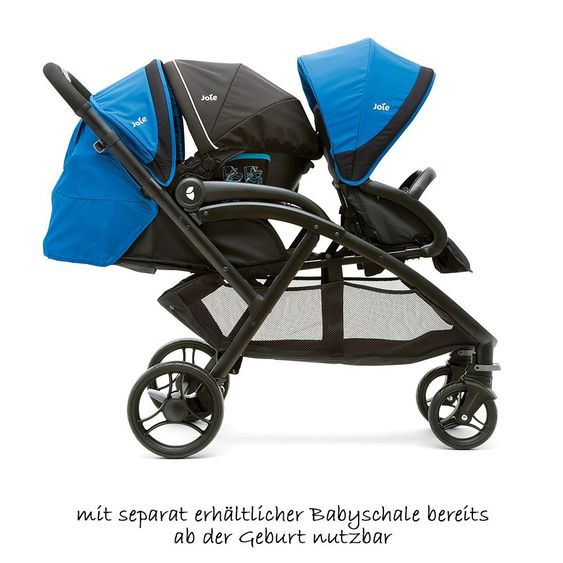 joie Geschwisterwagen Evalite Duo inkl. Regenschutz- Blue Bird