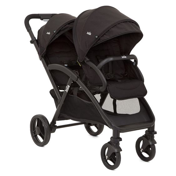 joie Geschwisterwagen Evalite Duo ultraleicht nur 10,6 kg Rücksitz mit Liegeposition inkl. Regenschutz - Coal