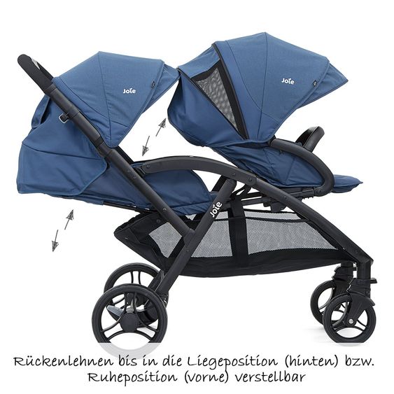 joie Geschwisterwagen Evalite Duo inkl. Regenschutz - Deep Sea