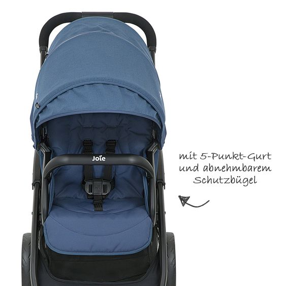 joie Geschwisterwagen Evalite Duo inkl. Regenschutz - Deep Sea