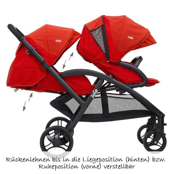 joie Geschwisterwagen Evalite Duo inkl. Regenschutz - Lychee