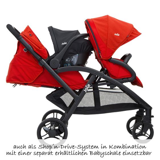 joie Geschwisterwagen Evalite Duo inkl. Regenschutz - Lychee