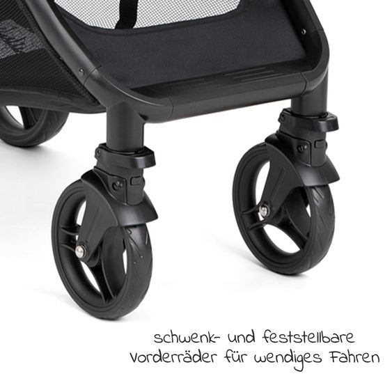 joie Geschwisterwagen Evalite Duo ultraleicht nur 10,6 kg Rücksitz mit Liegeposition - inkl. Regenschutz - Shale