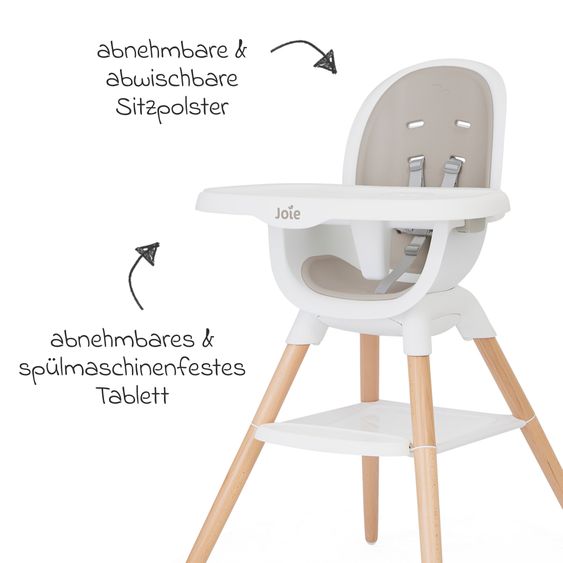 joie Chestnut high chair from birth - 6 years can also be used as a high chair - Mocha