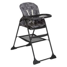 Highchair Mimzy Snacker usable from 6 months small foldable only 6.3 kg light - ABC Charcoal