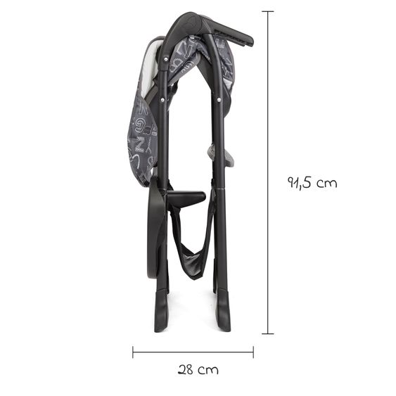 joie Hochstuhl Mimzy Snacker ab 6 Monate nutzbar klein faltbar nur 6,3 kg leicht - ABC Charcoal