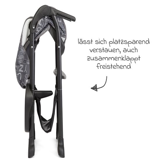 joie Hochstuhl Mimzy Snacker ab 6 Monate nutzbar klein faltbar nur 6,3 kg leicht - ABC Charcoal