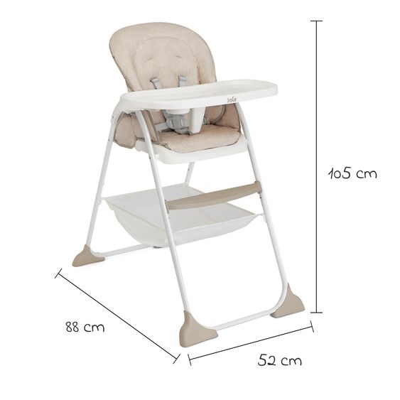 joie Hochstuhl Mimzy Snacker ab 6 Monate nutzbar klein faltbar nur 6,3 kg leicht - Taupe