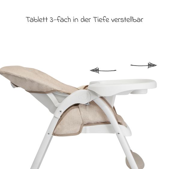 joie Hochstuhl Mimzy Snacker ab 6 Monate nutzbar klein faltbar nur 6,3 kg leicht - Taupe