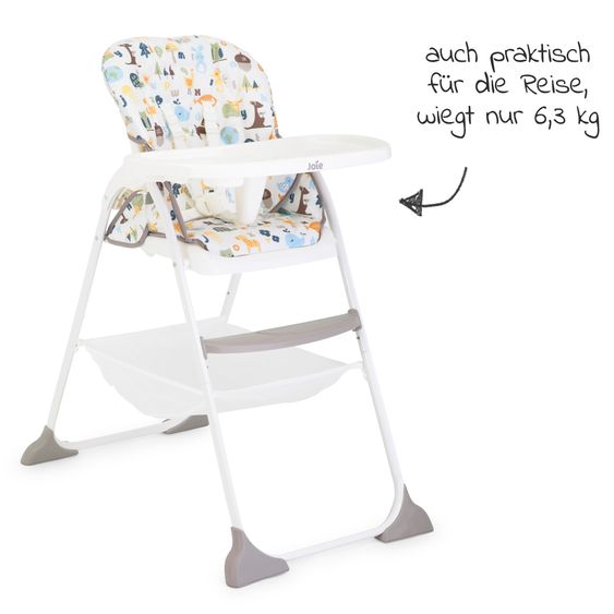 joie Hochstuhl Mimzy Snacker bis 15 kg nutzbar klein faltbar nur 6,3 kg - Alphabet