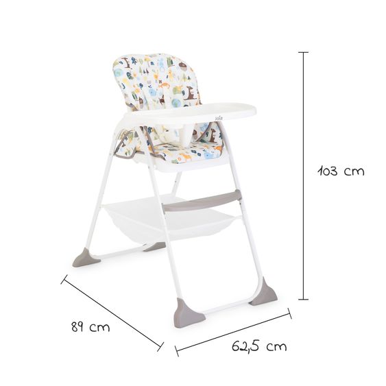joie Hochstuhl Mimzy Snacker bis 15 kg nutzbar klein faltbar nur 6,3 kg - Alphabet