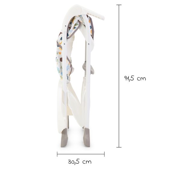 joie Hochstuhl Mimzy Snacker bis 15 kg nutzbar klein faltbar nur 6,3 kg - Alphabet