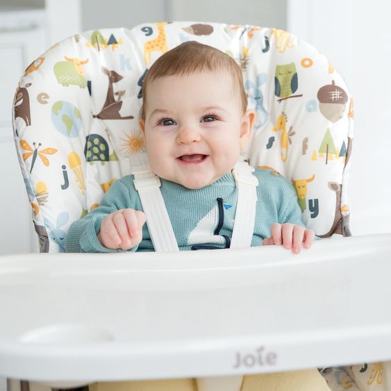 joie Hochstuhl Mimzy Snacker bis 15 kg nutzbar klein faltbar nur 6,3 kg - Alphabet