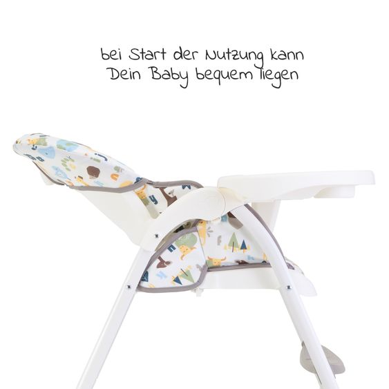 joie Hochstuhl Mimzy Snacker bis 15 kg nutzbar klein faltbar nur 6,3 kg - Alphabet