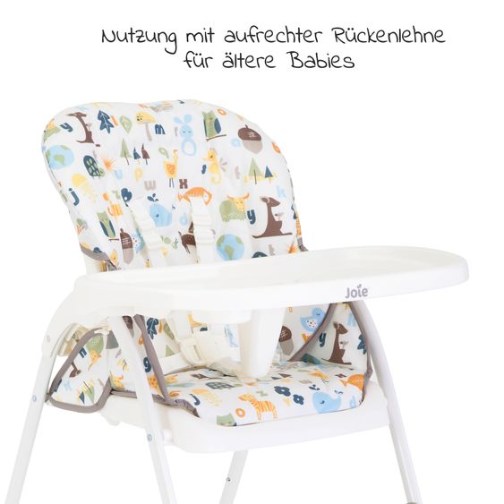 joie Hochstuhl Mimzy Snacker bis 15 kg nutzbar klein faltbar nur 6,3 kg - Alphabet