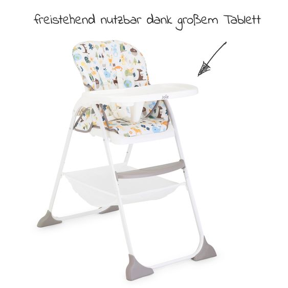 joie Hochstuhl Mimzy Snacker bis 15 kg nutzbar klein faltbar nur 6,3 kg - Alphabet