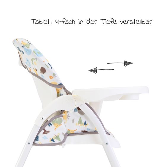 joie Hochstuhl Mimzy Snacker bis 15 kg nutzbar klein faltbar nur 6,3 kg - Alphabet