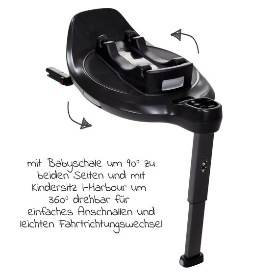 Joie Signature Isofix-Basisstation i-Base Encore drehbar für Calmi R129 / i-Level Recline / i-Jemini / i-Harbour - Signature - Black