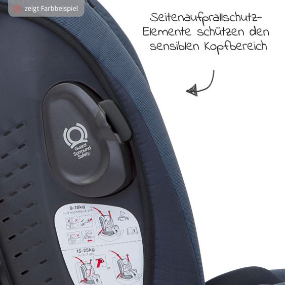 joie Kindersitz Bold R Gruppe 1/2/3 - ab 9 Monate -12 Jahre (9-36 kg) mit Isofix inkl. Auto - Organizer & Getränkehalter - Ember