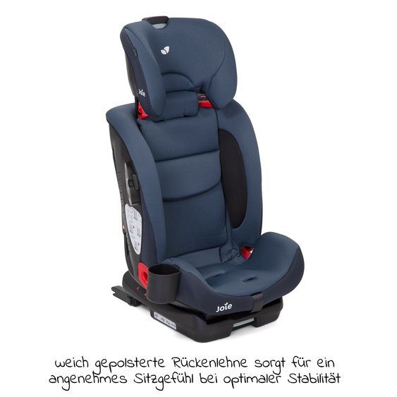 joie Kindersitz Bold R Gruppe 1/2/3 - ab 9 Monate -12 Jahre (9-36 kg) mit Isofix inkl. Getränkehalter - Deep Sea