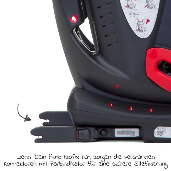 joie Kindersitz Bold R Gruppe 1/2/3 - ab 9 Monate -12 Jahre (9-36 kg) mit Isofix inkl. Getränkehalter - Deep Sea