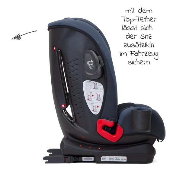 joie Kindersitz Bold R Gruppe 1/2/3 - ab 9 Monate -12 Jahre (9-36 kg) mit Isofix inkl. Getränkehalter - Deep Sea