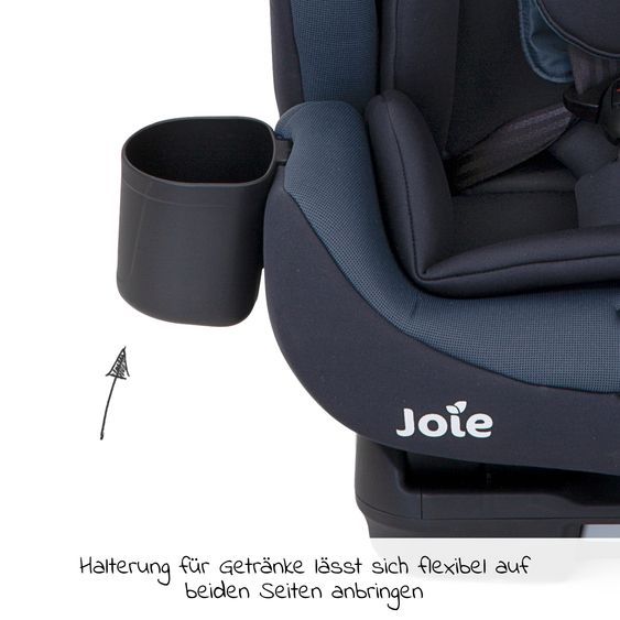 joie Kindersitz Bold R Gruppe 1/2/3 - ab 9 Monate -12 Jahre (9-36 kg) mit Isofix inkl. Getränkehalter - Deep Sea