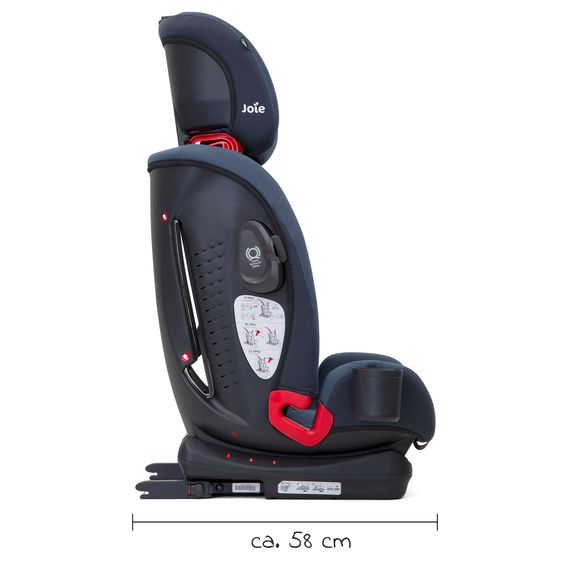 joie Kindersitz Bold R Gruppe 1/2/3 - ab 9 Monate -12 Jahre (9-36 kg) mit Isofix inkl. Getränkehalter - Deep Sea