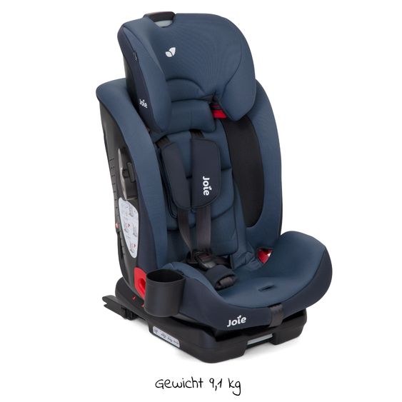 joie Kindersitz Bold R Gruppe 1/2/3 - ab 9 Monate -12 Jahre (9-36 kg) mit Isofix inkl. Getränkehalter - Deep Sea