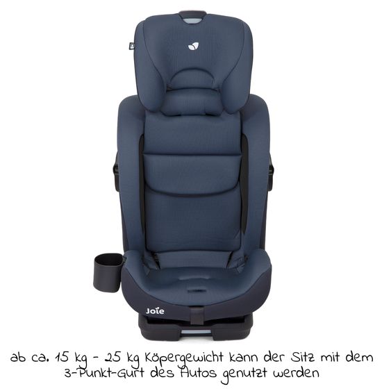 joie Kindersitz Bold R Gruppe 1/2/3 - ab 9 Monate -12 Jahre (9-36 kg) mit Isofix inkl. Getränkehalter - Deep Sea