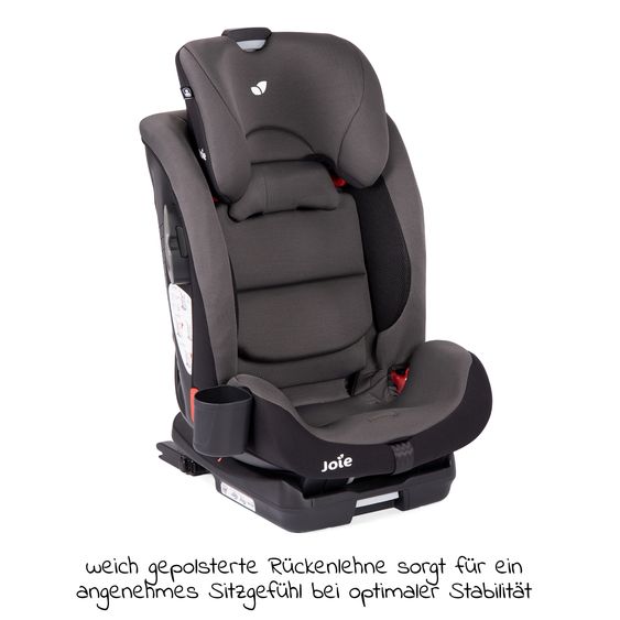 joie Kindersitz Bold R Gruppe 1/2/3 - ab 9 Monate - 12 Jahre (9-36 kg) mit Isofix inkl. Getränkehalter- Ember