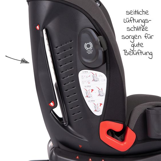 joie Kindersitz Bold R Gruppe 1/2/3 - ab 9 Monate - 12 Jahre (9-36 kg) mit Isofix inkl. Getränkehalter- Ember