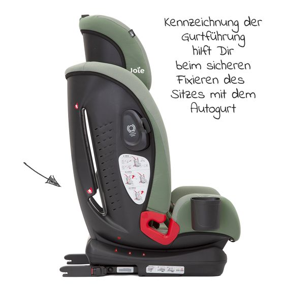 joie Kindersitz Bold R Gruppe 1/2/3 - ab 9 Monate - 12 Jahre (9-36 kg) mit Isofix inkl. Getränkehalter - Laurel