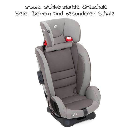 joie Kindersitz Fortifi R Gruppe 1/2/3 - ab 12 Monate - 12 Jahre (9-36 kg) - Dark Pewter