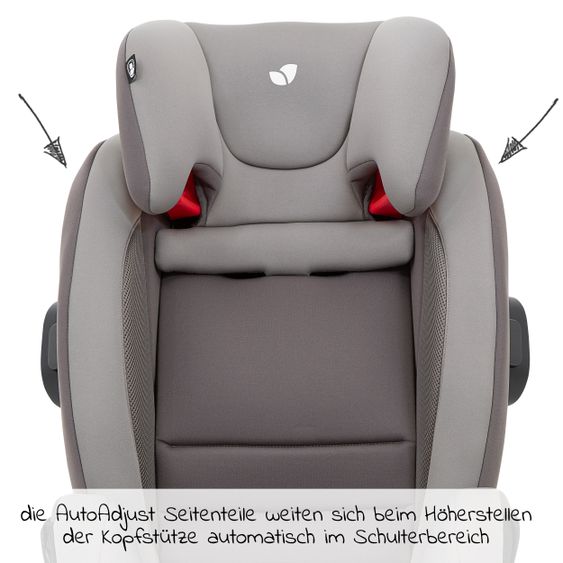 joie Child seat Fortifi R Group 1/2/3 - from 12 months - 12 years (9-36 kg) incl. Car - Organizer - Dark Peweter