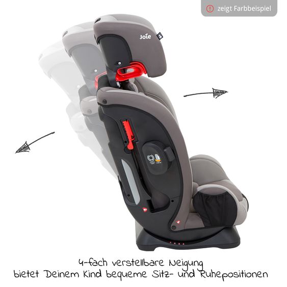 joie Kindersitz Fortifi R Gruppe 1/2/3 - ab 12 Monate - 12 Jahre (9-36 kg) inkl. GRATIS Autositz-Schutzunterlage + Rückenlehnen-Schutz - Coal