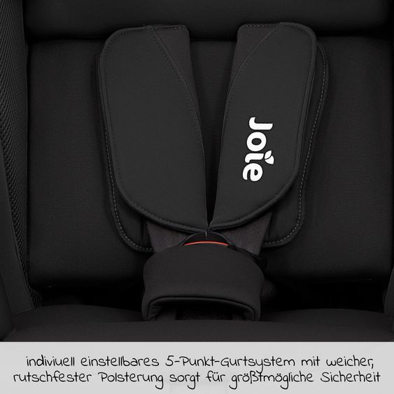 joie Kindersitz Fortifi R Gruppe 1/2/3 - ab 12 Monate - 12 Jahre (9-36 kg) inkl. GRATIS Autositz-Schutzunterlage + Rückenlehnen-Schutz - Coal