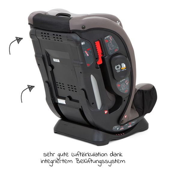 joie Kindersitz Fortifi R Gruppe 1/2/3 - ab 12 Monate - 12 Jahre (9-36 kg) inkl. GRATIS Autositz-Schutzunterlage + Rückenlehnen-Schutz - Coal