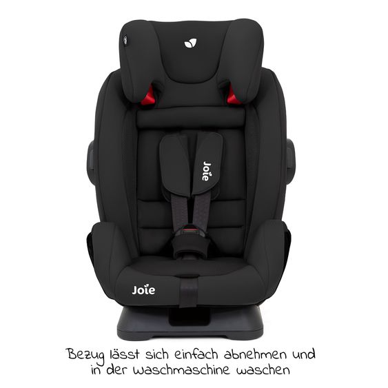 joie Kindersitz Fortifi R Gruppe 1/2/3 - ab 12 Monate - 12 Jahre (9-36 kg) inkl. GRATIS Autositz-Schutzunterlage + Rückenlehnen-Schutz - Coal