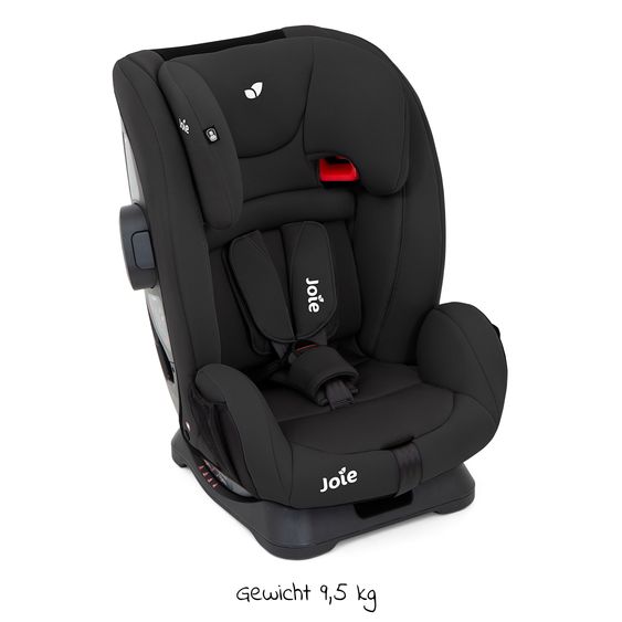 joie Kindersitz Fortifi R Gruppe 1/2/3 - ab 12 Monate - 12 Jahre (9-36 kg) inkl. GRATIS Autositz-Schutzunterlage + Rückenlehnen-Schutz - Coal
